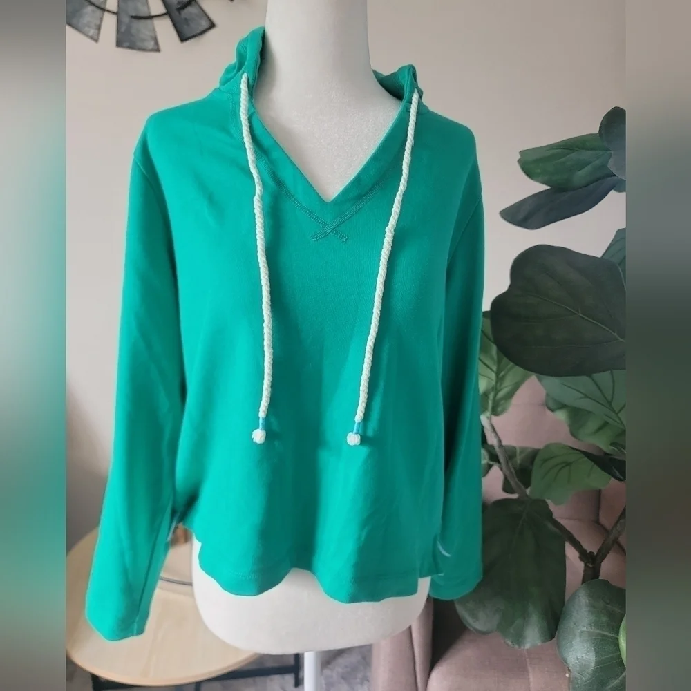J.crew Women's Cotton Green Hoddie Casual Streewear Size small..